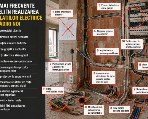 Cele mai frecvente greșeli în realizarea instalațiilor electrice la clădiri noi