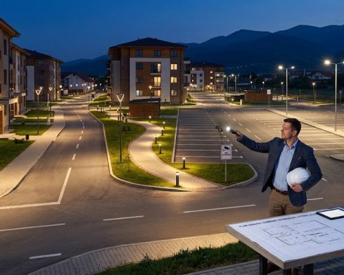 Iluminatul unui ansamblu rezidențial nou. Ce trebuie să știe un dezvoltator despre străzi, alei și parcări