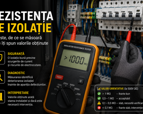 Rezistența de izolație: Ce este, de ce se măsoară și ce îți spun valorile obținute